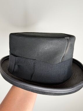 Cobb & Co Steam Punk Leather Black Top Hat